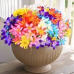 Artificial Fake Flowers for Outdoor Spring Decoration, 12 Bundles UV Resistant F... - Image 2