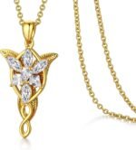 Arwen Evenstar Pendant Necklace with 5A+ Cubic Zirconia 18K White Gold Plated Ho... - Image 2
