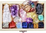 AtPerry's 16 LARGE Natural Healing Crystals Set in Wooden Box - Tumbled, Rough &... - Image 2