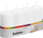 BOLSIUS 2x4 Inch White Pillar Candles - 4 Pack Candle Set - 20 Hours Burn Time -... - Image 2