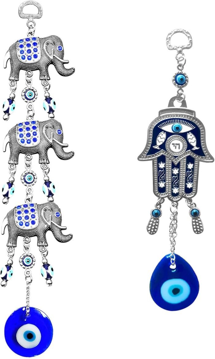 Blue Evil Eye Hanging Decoration Nazar Amulet Wall Hanging Home Protection and B... - Image 2