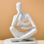 Bookshelf Decor Thinker Statue - Abstract Art Reading Thinker Sculpture Figurine... - Image 2