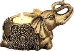 Candleabra Vintage Resin Elephant Candlestick Holders - Animal Tealight Candle H... - Image 2