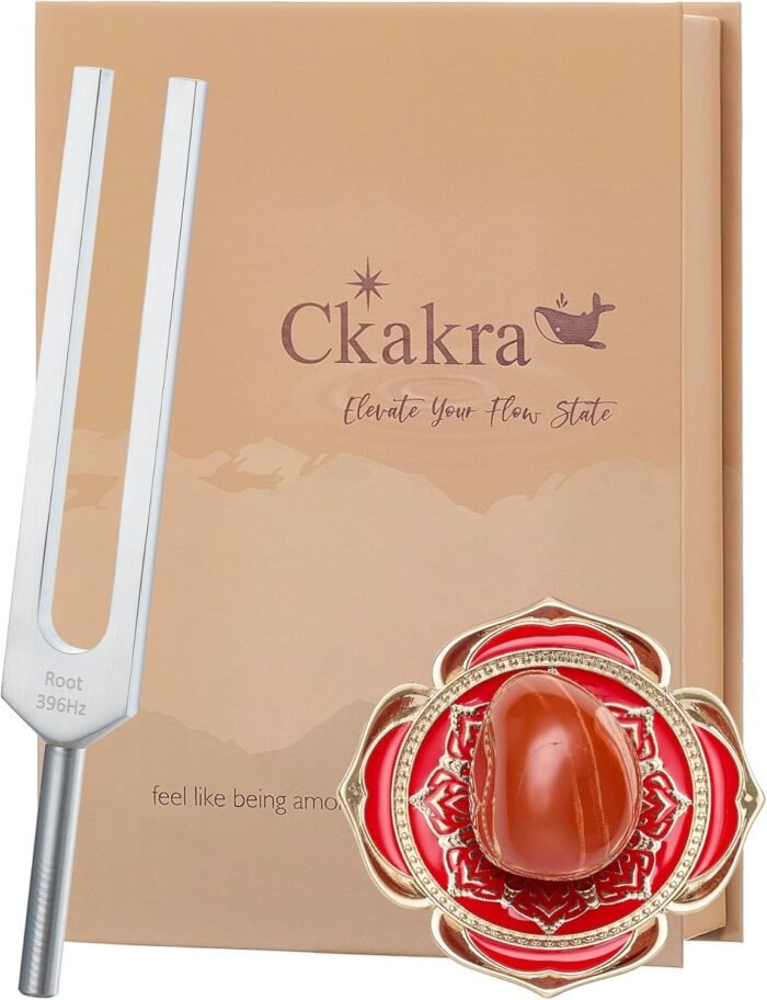Ckakra Solfeggio Frequencies Tuning Fork Kit with Natural Crystal,396hz,Inner Pe... - Image 2