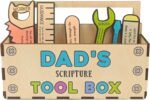 Dad's Scripture Tool Box Organizer Storage, Toolbox for Fathers Day Bible, Gifts... - Image 2
