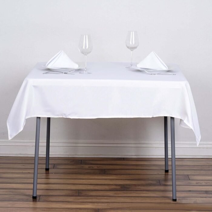 Efavormart 54x54 White Wholesale Linens Seamless Polyester Square Linen Tableclo... - Image 2