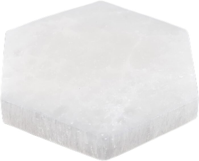 Extra Large Selenite Charging Plate – 8” Hexagon Selenite Crystal - Mined & Craf... - Image 2