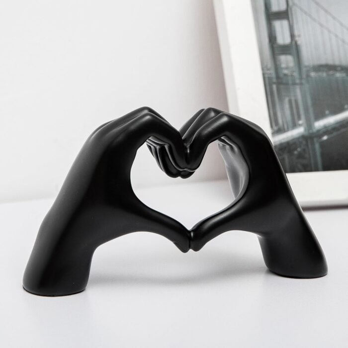 FANTESTICRYAN Small Heart Hands Statues Hand Love Sculpture Cute Decorative Home... - Image 2