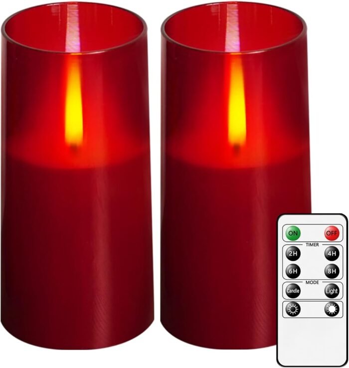 Flameless Candles Upgraded Realistic Flickering Flame,Battery Operated LED Candl... - Image 2