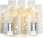 Flameless Candles,with Embedded Star String, Battery Operated Candles Flickering... - Image 2