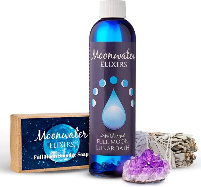 Full Moon Spiritual Bath Kit with Bath Oil, Sage Smudge Stick & Smudge Soap - Cl... - Image 2