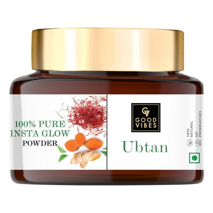 Good Vibes Ubtan Insta Glow Powder for Face | Hydrating Pack with Turmeric Saffr... - Image 2