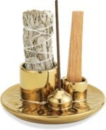 Handmade Ceramic Incense Burner for Palo Santo Incense Sticks, 4 in 1 Multi-Purp... - Image 2