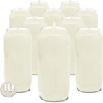 Hyoola 7 Day White Prayer Candles, 10 Pack - 6" Tall Pillar Candles for Religiou... - Image 2