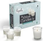 Hyoola White Votive Candles in Glass - Pack of 12 Votive Candle - 12 Hour Burn T... - Image 2