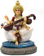 Indian Gifts Item Saraswati Statue - 5.5”H Saraswati Puja Diwali Gifts Pooja Vas... - Image 2