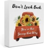 Inspirational Sunflower Decor Sunflower Gifts Sunshine Wood Box Sign 5 x 5 Inche... - Image 2