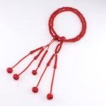 Japanese Soka Gakkai SGI Juzu Red Wood Beads Nichiren Buddhism Prayer Beads - Image 2