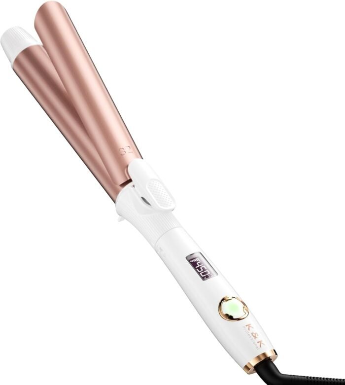 K&K Curling Iron, 1.25 Inch Ceramic Coating Curling Tongs, Nano Titanium Hair Cu... - Image 2
