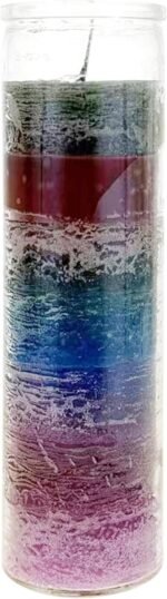 Mega Candles 1 pc Unscented 7 Color Glass Devotional Prayer Candles, Hand Poured... - Image 2