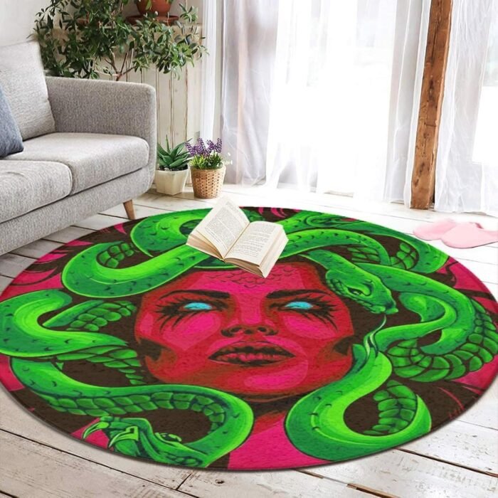 Memory Foam Round Area Rug Entryway Mat Contemporary Home Decor -60" Diameter, S... - Image 2