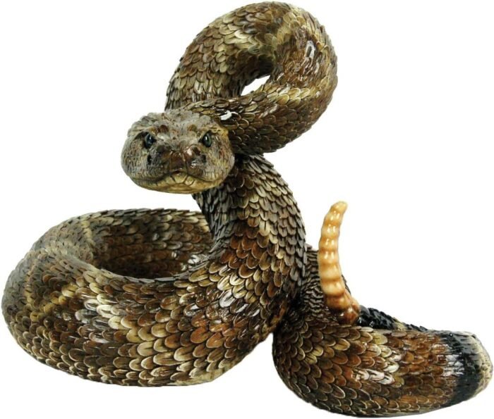 Michael Carr Designs Western Diamondback Rattlesnake L - Outdoor Snake Figurine ... - Image 2