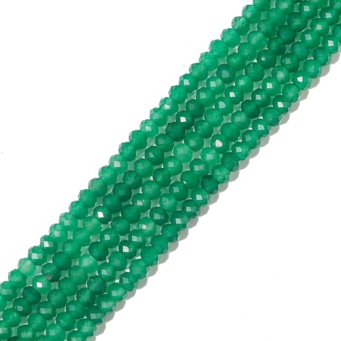 Natural Green Aventurine Beads 4x2mm 120pcs Faceted Rondelle Loose Semi Gemstone... - Image 2