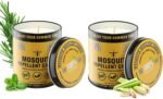 Natural Plant-Based Mosquito Repellent Candle, DEET Free Mosquito Citronella Can... - Image 2