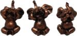 Nature's Mark 3 Baby Elephants See No Evil Hear No Evil Resin Statue Figurine Ho... - Image 2