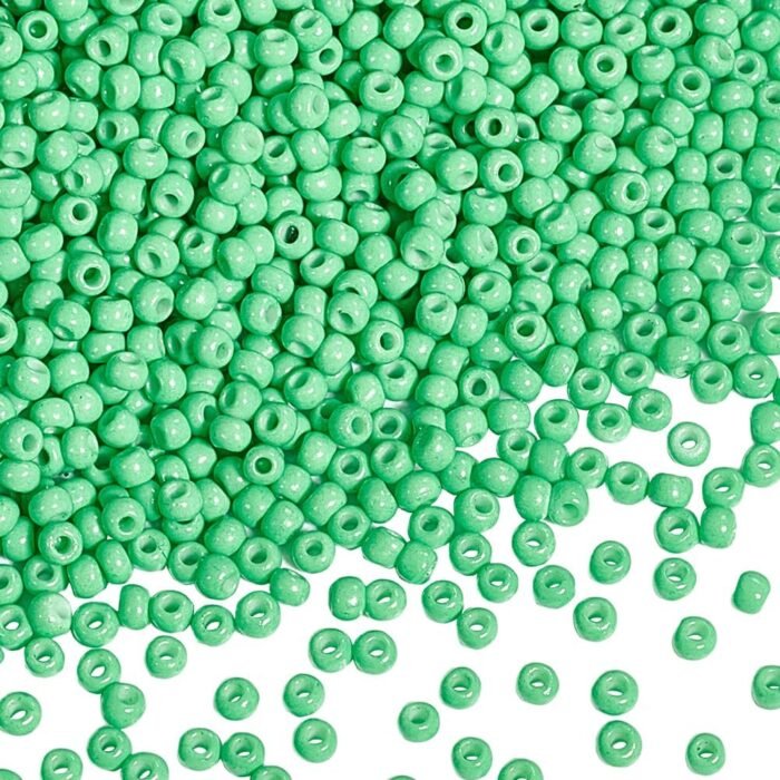 PH PandaHall 6000 Pcs 11/0 Glass Seed Beads Opaque Green 2mm Seed Beads Round Wa... - Image 2