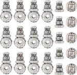 PH PandaHall Tibetan 3 Hole Guru Beads, 10 Sets/20pcs, Antique Silver, Buddhism ... - Image 2