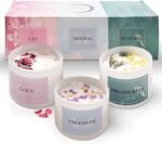 Pack of 3 Premium Scented Crystal Candles | Healing Aromatherapy Infused with La... - Image 2