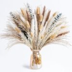 Pampas Grass Decor |Dried Eucalyptus Bouquet pompas Grass Boho Dried Floral Arra... - Image 2