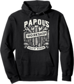 Papou's Workshop Tools of Wisdom Funny Handyman Grandpa Gift Pullover Hoodie - Image 2