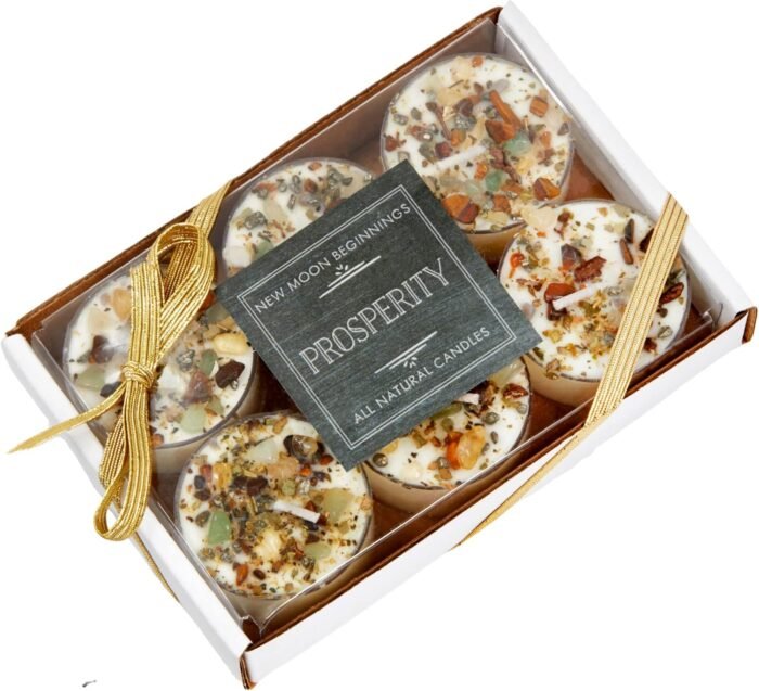 Prosperity Candle by New Moon Beginnings - Crystal Good Luck, Success, & Abundan... - Image 2