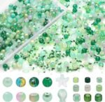 Rired 27 760pcs Glass Beads for Bracelets Making Kit, Ocean Series Assorted Roun... - Image 2