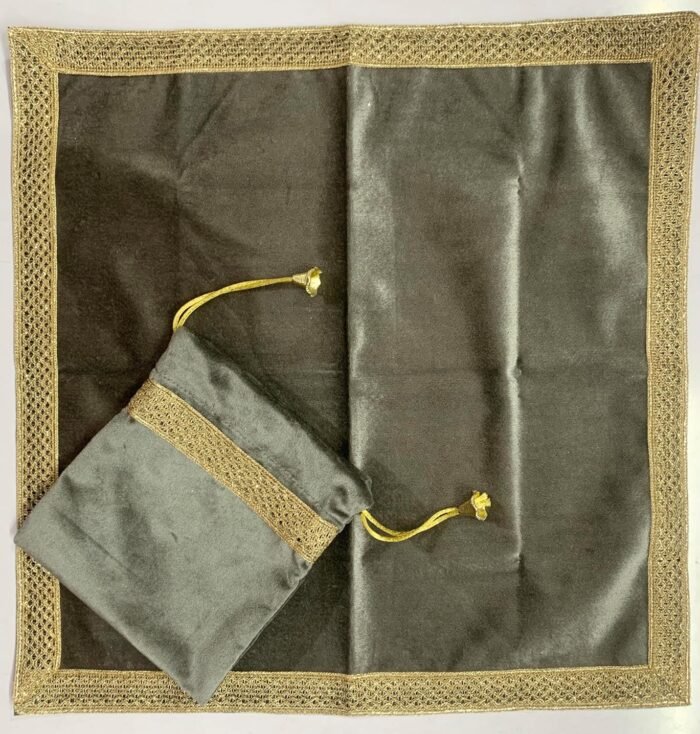 SMMS Spiritual Velvet Table Cloth Altar Tarot Spread (Grey/Silver, Small- 46cm*4... - Image 2