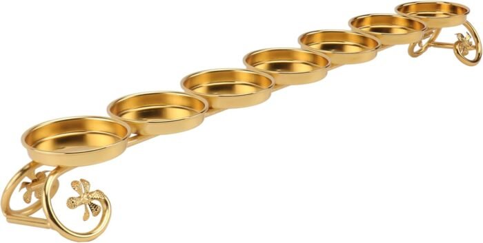 STOBAZA 1Pc Buddhist Offering Candle Stand Golden Buddha Candle Cup Holder for D... - Image 2