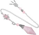SUNYIK Faceted Healing Crystal Point Pendulum for Divination Pointed Quartz Ston... - Image 2