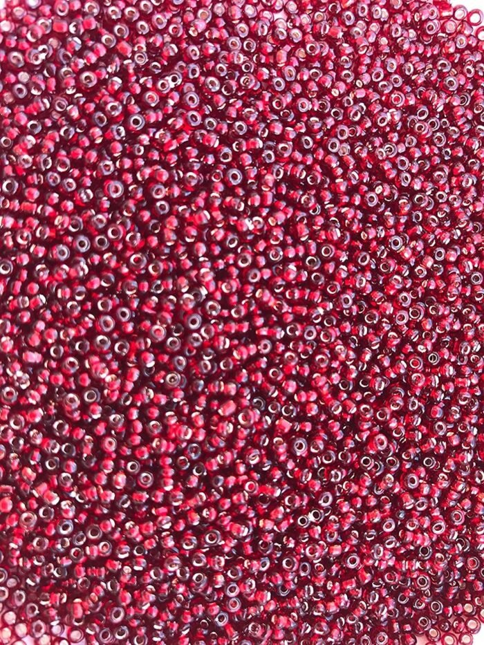 Seed Beads Size:11/0 50 gr / 1.76 oz (Burgundy/Dark Red Silver Lined) - Image 2