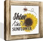 Shine Like A Sunflower Sign, Summer Decor Sign, Decorative Plaque Box Sign, Insp... - Image 2