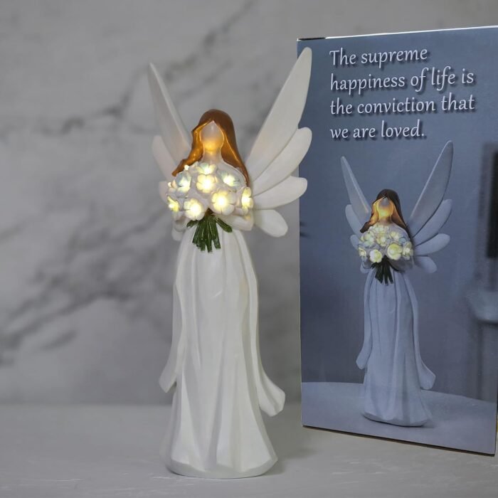 Starryfill 11.8"(H) Angel Figurine with Switch Remote Controller, Hand-Painted A... - Image 2