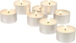 Stonebriar 100 Pack Unscented 8 Hour Extended Burn Time Tea Light Candles, White... - Image 2