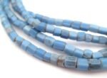 TheBeadChest Old Blue Bamiko Glass Beads 5mm Nigeria African Cylinder Large Hole... - Image 2