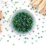 Threadart Emerald Green Glass Seed Beads - Size 12 - Round - 12g Per Pack Approx... - Image 2