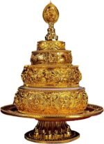 Tibetan Buddhist Offering, Decorative Statue Carving Symbols Desk Handmade Relig... - Image 2