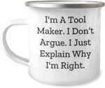 Tool Maker's Wisdom - 12 oz Camping Mug, Ideal Gift for Tool Makers, Gift from F... - Image 2