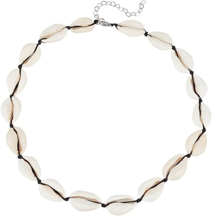UNICRAFTALE 1pc 18.5" Seashell Color Choker Necklace for Women Seashell Necklace... - Image 2