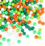 UPINS St. Patrick's Day Beads,1000 Pcs 6mm Green Spacer Beads Round Plastic Craf... - Image 2