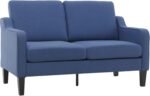 VINGLI Loveseat 53" Small Couch Loveseat Sofas for Living Room Mid Century Moder... - Image 2